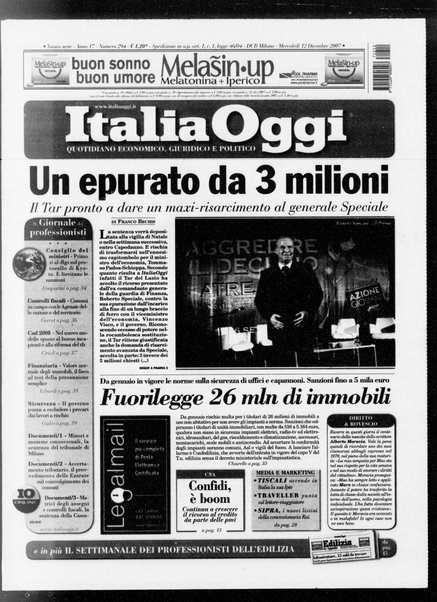 Italia oggi : quotidiano di economia finanza e politica